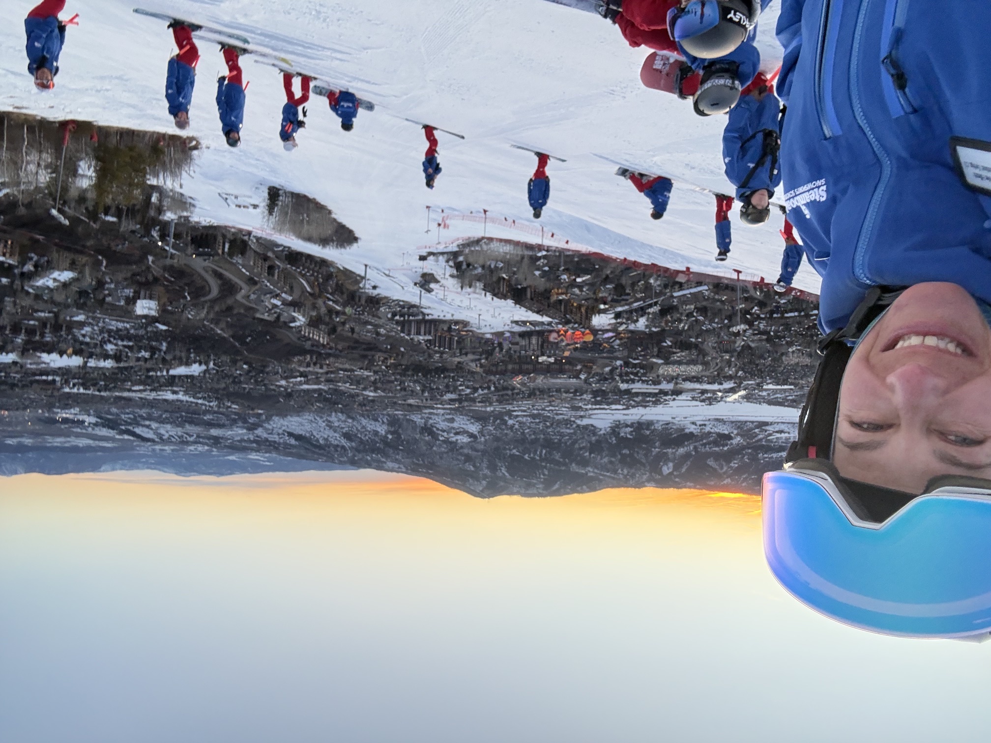 Helen Hillmuth overlooking Steamboat Springs at dawn